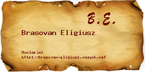 Brasovan Eligiusz névjegykártya